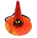 Halloween Spider Web Witch Hat Elastic Hair with Pet Supplies Dog Cat Pumpkin Bat Hat Hair Accessories