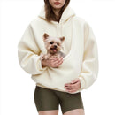 Pet Carrier Hoodie, Hands-Free Dog & Cat Carry Bag, Unisex Sweatshirt for Small Pets