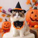 Pet Accessories Knitted Gold Label Bandana for Cats and Dogs, Halloween Festival Costume Scarf