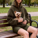 Pet Carrier Hoodie, Hands-Free Dog & Cat Carry Bag, Unisex Sweatshirt for Small Pets