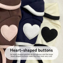 Pet pajamas, plush onesie, Bichon warm vest, heart-print winter dog clothes, two-leg snap-button puppy outfits.