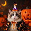 Pet Accessories Hat Halloween Festival Small Size Wizard Pumpkin Hat for Dogs and Cats Knit Hat for Small Dogs