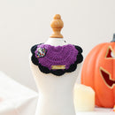 Pet Accessories Halloween Knitted Gold Label Bandana for Cats and Dogs, Bat Decorative Neck Scarf