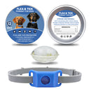 Pet Cat Dog Flea and Tick Prevention Silicone Collar with Insect Repellent Tag, Anti-Flea and Anti-Tick