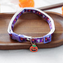 Pet Halloween Pumpkin Head Collar Cartoon Neckwear for Dogs and Cats, Small Dog Accessories