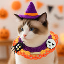 Cute Halloween Cartoon Knitted Scarf Pet Accessory for Cats and Dogs, Pet Costume Decor