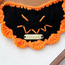Pet Accessories Knitted Gold Label Bandana for Cats and Dogs, Halloween Festival Costume Scarf