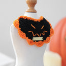 Pet Accessories Knitted Gold Label Bandana for Cats and Dogs, Halloween Festival Costume Scarf