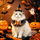 New Cat Bandana Hat Set Halloween Pet Scarf Neckwear Dog Bib Collar