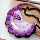 Pet Accessories Halloween Knitted Gold Label Bandana for Cats and Dogs, Bat Decorative Neck Scarf