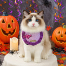 Pet Accessories Halloween Knitted Gold Label Bandana for Cats and Dogs, Bat Decorative Neck Scarf