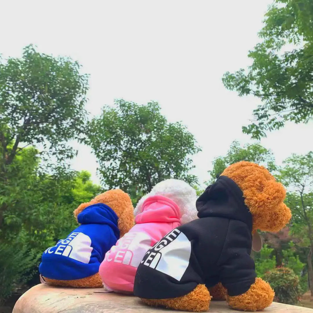 Dog Clothes Hoodies the Dog Face Wind Coat Warm for Dogs Jacket Sweatshirt